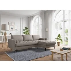 Canapé D'angle MAEL Cacharel En Tissu Moka Fixe 11 Canapé D'angle MAEL Cacharel En Tissu Moka Fixe -Mobilia Soldes canape d angle mael cacharel tissu moka 3 places 4