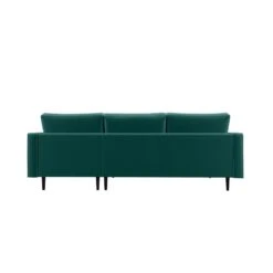 Canapé D'angle MAEL Cacharel En Velours Bleu Atlantique Fixe -Mobilia Soldes canape d angle mael cacharel velours bleu altantique 3 places 3