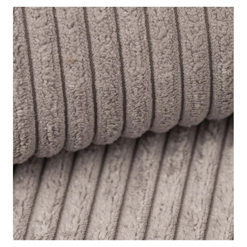 Canapé D'angle MIRA Convertible Et Réversible Velours Côtelé Grège 10 Canapé D'angle MIRA Convertible Et Réversible Velours Côtelé Grège – Image 8