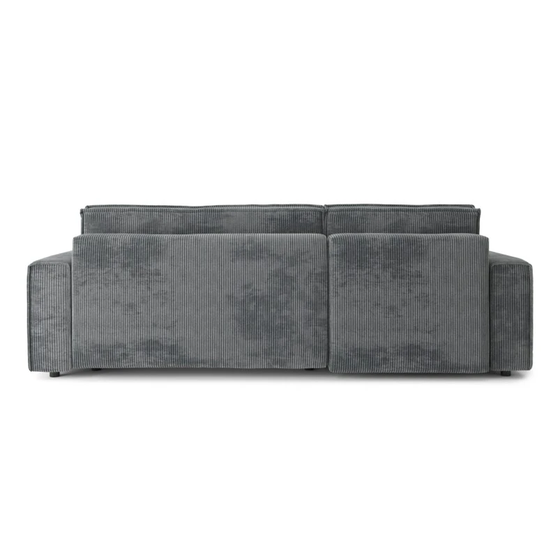 Canapé D'angle MIRA Convertible Et Réversible Velours Côtelé Gris Souris 7 Canapé D'angle MIRA Convertible Et Réversible Velours Côtelé Gris Souris – Image 6