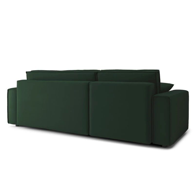 Canapé D'angle MIRA Convertible Et Réversible Velours Vert 8 Canapé D'angle MIRA Convertible Et Réversible Velours Vert – Image 6