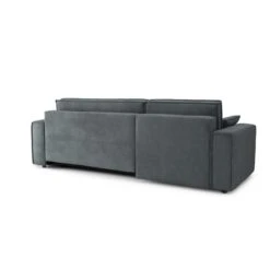 Canapé D'angle MIRAGE Convertible Et Réversible Velours Gris Souris 14 Canapé D'angle MIRAGE Convertible Et Réversible Velours Gris Souris -Mobilia Soldes canape d angle mirage convertible et reversible velours gris souris 5