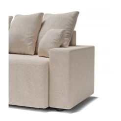Canapé Droit ALMA Convertible Tissu Beige 3 Places -Mobilia Soldes canape droit alma convertible tissu beige 3 places 6