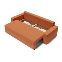 Canapé Droit ALMA Convertible Tissu Rouille 3 Places 16 Canapé Droit ALMA Convertible Tissu Rouille 3 Places -Mobilia Soldes canape droit alma convertible tissu rouille 3 places 4
