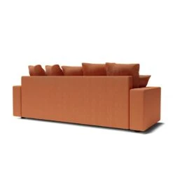 Canapé Droit ALMA Convertible Tissu Rouille 3 Places 17 Canapé Droit ALMA Convertible Tissu Rouille 3 Places -Mobilia Soldes canape droit alma convertible tissu rouille 3 places 5