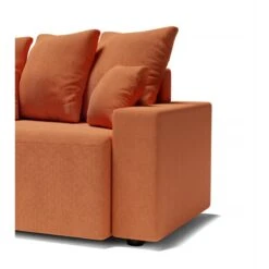 Canapé Droit ALMA Convertible Tissu Rouille 3 Places 18 Canapé Droit ALMA Convertible Tissu Rouille 3 Places -Mobilia Soldes canape droit alma convertible tissu rouille 3 places 6