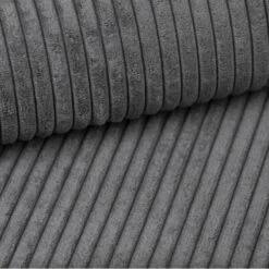 Canapé Droit ALMA Convertible Velours Côtelé Gris Souris 3 Places -Mobilia Soldes canape droit alma convertible velours cotele gris souris 3 places 7