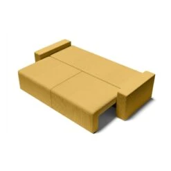 Canapé Droit ALMA Convertible Velours Côtelé Jaune 3 Places 15 Canapé Droit ALMA Convertible Velours Côtelé Jaune 3 Places -Mobilia Soldes canape droit alma convertible velours cotele jaune 3 places 3