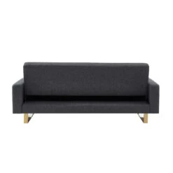 Canapé Droit Auguste Droit Convertible 3 Places Tissu Chiné Gris -Mobilia Soldes canape droit auguste droit convertible 3 places tissu chine gris 5