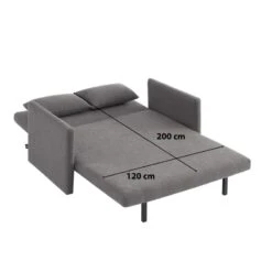 Canapé Droit JADE En Tissu Bouclette Gris Convertible 2 Places -Mobilia Soldes canape droit jade en tissu bouclette gris convertible 2 places 7