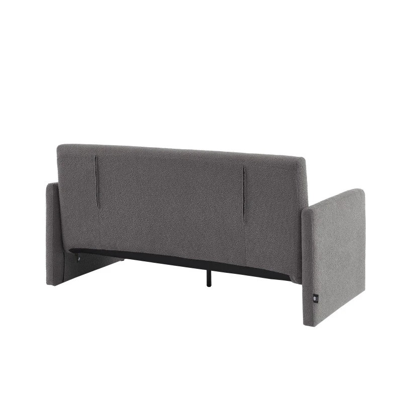 Canapé Droit JADE En Tissu Bouclette Gris Convertible 3 Places 7 Canapé Droit JADE En Tissu Bouclette Gris Convertible 3 Places – Image 5