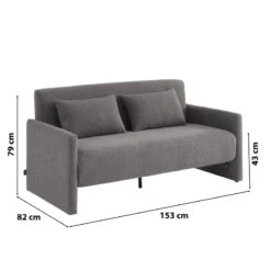 Canapé Droit JADE En Tissu Bouclette Gris Convertible 3 Places 16 Canapé Droit JADE En Tissu Bouclette Gris Convertible 3 Places -Mobilia Soldes canape droit jade en tissu bouclette gris convertible 3 places 6