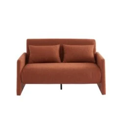Canapé Droit JADE En Tissu Bouclette Terracotta Convertible 2 Places 11 Canapé Droit JADE En Tissu Bouclette Terracotta Convertible 2 Places -Mobilia Soldes canape droit jade en tissu bouclette terracotta convertible 2 places 1