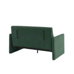 Canapé Droit JADE En Tissu Bouclette Vert Convertible 2 Places -Mobilia Soldes canape droit jade en tissu bouclette vert convertible 2 places 4