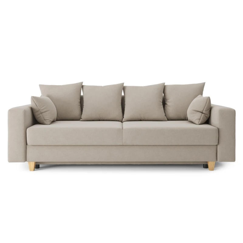 Canapé Droit KRISTI Convertible Tissu Grège 3 Places 4 Canapé Droit KRISTI Convertible Tissu Grège 3 Places – Image 2