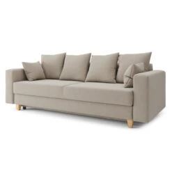 Canapé Droit KRISTI Convertible Tissu Grège 3 Places 12 Canapé Droit KRISTI Convertible Tissu Grège 3 Places -Mobilia Soldes canape droit kristi convertible tissu grege 2