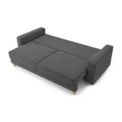 Canapé Droit KRISTI Convertible Tissu Gris 3 Places 13 Canapé Droit KRISTI Convertible Tissu Gris 3 Places -Mobilia Soldes canape droit kristi convertible tissu gris 3