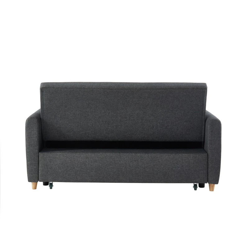 Canapé Droit LAURA En Tissu Anthracite Convertible 3 Places 9 Canapé Droit LAURA En Tissu Anthracite Convertible 3 Places – Image 7