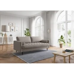 Canapé Droit MAEL Cacharel En Tissu Moka Fixe 11 Canapé Droit MAEL Cacharel En Tissu Moka Fixe -Mobilia Soldes canape droit mael cacharel tissu moka 3 places 4