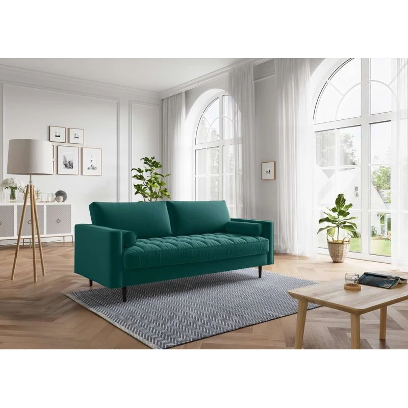 Canapé Droit MAEL Cacharel En Velours Bleu Atlantique Fixe 7 Canapé Droit MAEL Cacharel En Velours Bleu Atlantique Fixe – Image 5