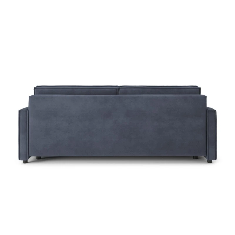 Canapé Droit MAGGY Convertible Tissu Bleu Nuit 3 Places 8 Canapé Droit MAGGY Convertible Tissu Bleu Nuit 3 Places – Image 6