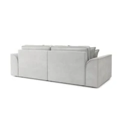 Canapé Droit MARTY Fixe Tissu Gris Clair 3 Places -Mobilia Soldes canape droit marty fixe tissu gris clair 3 places 3