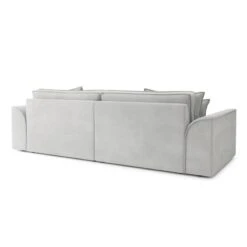 Canapé Droit MARTY Fixe Tissu Gris Clair 4 Places -Mobilia Soldes canape droit marty fixe tissu gris clair 4 places 3