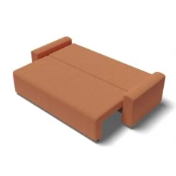 Canapé Droit MILO Convertible Tissu Rouille 3 Places -Mobilia Soldes canape droit milo convertible tissu rouille 3 places 3