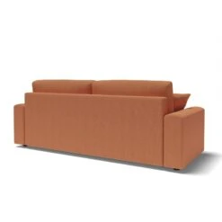 Canapé Droit MILO Convertible Tissu Rouille 3 Places -Mobilia Soldes canape droit milo convertible tissu rouille 3 places 5