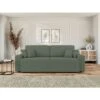 Canapé Droit MILO Convertible Tissu Vert 3 Places -Mobilia Soldes canape droit milo convertible tissu vert 3 places