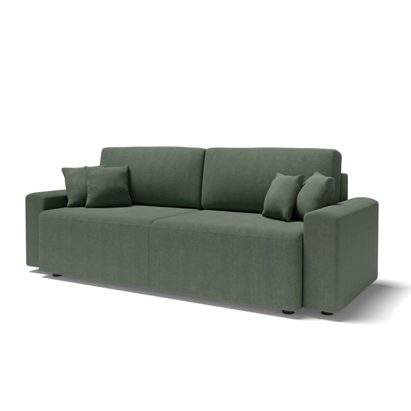 Canapé Droit MILO Convertible Tissu Vert 3 Places 5 Canapé Droit MILO Convertible Tissu Vert 3 Places – Image 3
