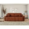 Canapé Droit MILO Convertible Velours Côtelé Terracotta 3 Places 2 Canapé Droit MILO Convertible Velours Côtelé Terracotta 3 Places -Mobilia Soldes canape droit milo convertible velours cotele terracotta 3 places