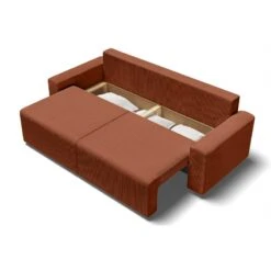 Canapé Droit MILO Convertible Velours Côtelé Terracotta 3 Places 16 Canapé Droit MILO Convertible Velours Côtelé Terracotta 3 Places -Mobilia Soldes canape droit milo convertible velours cotele terracotta 3 places 4