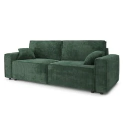 Canapé Droit MIRA Convertible Velours Côtelé Vert 3 Places 12 Canapé Droit MIRA Convertible Velours Côtelé Vert 3 Places -Mobilia Soldes canape droit mira convertible velours cotele vert 3 places 2