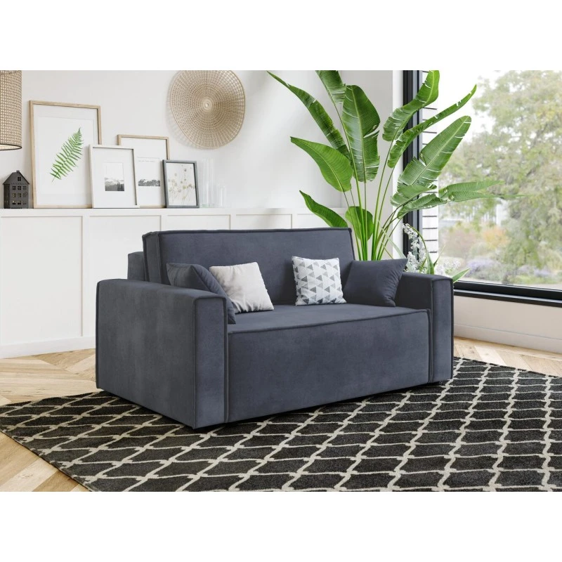 Canapé Droit MIRA Fixe Tissu Bleu Nuit 2 Places 9 Canapé Droit MIRA Fixe Tissu Bleu Nuit 2 Places – Image 7