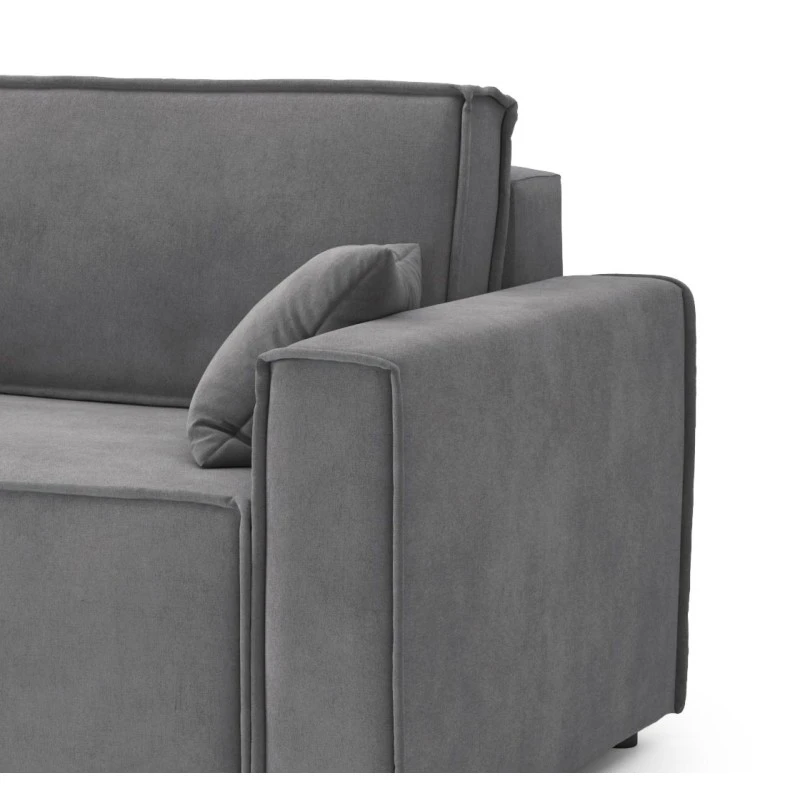 Canapé Droit MIRA Fixe Tissu Gris Souris 2 Places 7 Canapé Droit MIRA Fixe Tissu Gris Souris 2 Places – Image 5