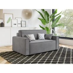 Canapé Droit MIRA Fixe Tissu Gris Souris 2 Places 15 Canapé Droit MIRA Fixe Tissu Gris Souris 2 Places -Mobilia Soldes canape droit mira fixe tissu gris 2 places 6
