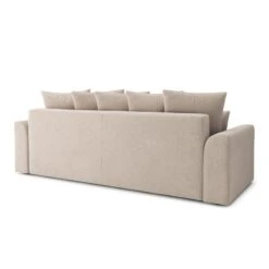 Canapé Droit NOVA Convertible Tissu Beige 3 Places -Mobilia Soldes canape droit nova convertible tissu beige 5