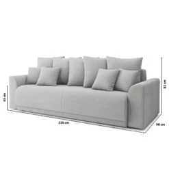 Canapé Droit NOVA Convertible Tissu Gris 3 Places 21 Canapé Droit NOVA Convertible Tissu Gris 3 Places -Mobilia Soldes canape droit nova convertible tissu gris 9