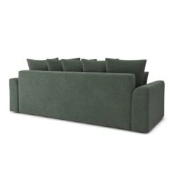 Canapé Droit NOVA Convertible Tissu Vert 3 Places -Mobilia Soldes canape droit nova convertible tissu vert 5