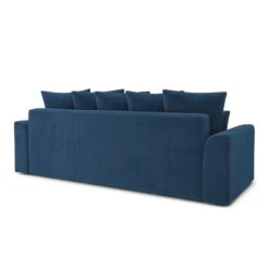 Canapé Droit NOVA Convertible Velours Cotêlé Bleu Cobalt 3 Places -Mobilia Soldes canape droit nova convertible velours cotele bleu cobalt 5