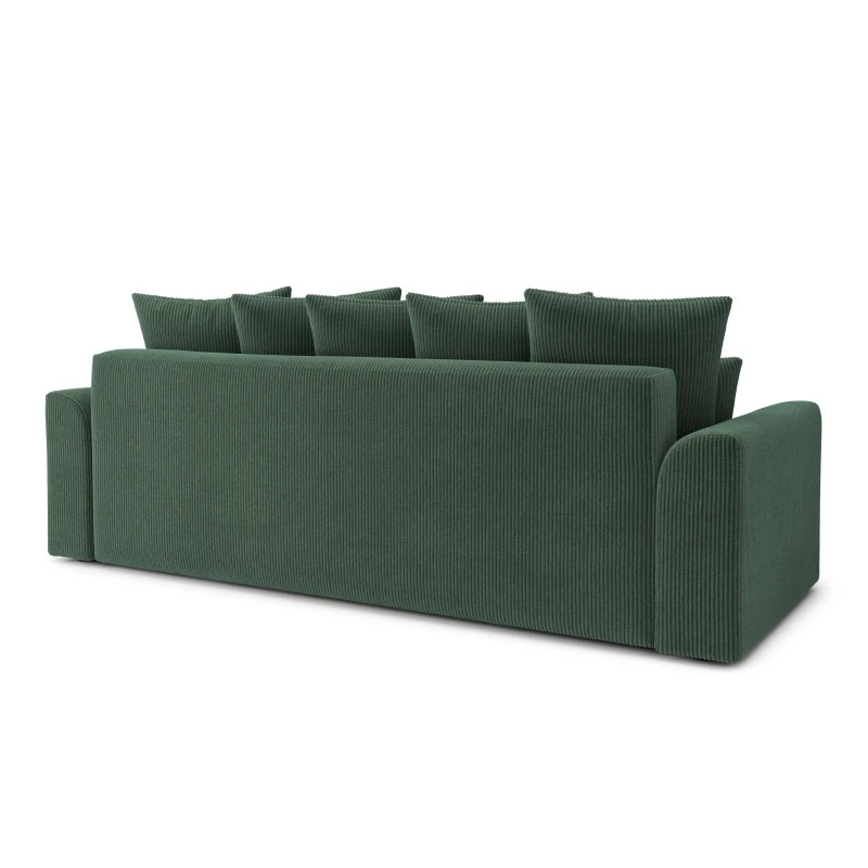 Canapé Droit NOVA Convertible Velours Cotêlé Vert 3 Places 8 Canapé Droit NOVA Convertible Velours Cotêlé Vert 3 Places – Image 6