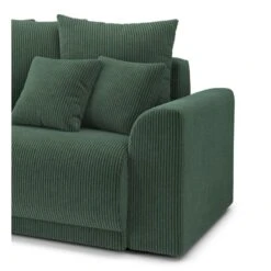 Canapé Droit NOVA Convertible Velours Cotêlé Vert 3 Places 18 Canapé Droit NOVA Convertible Velours Cotêlé Vert 3 Places -Mobilia Soldes canape droit nova convertible velours cotele vert 6