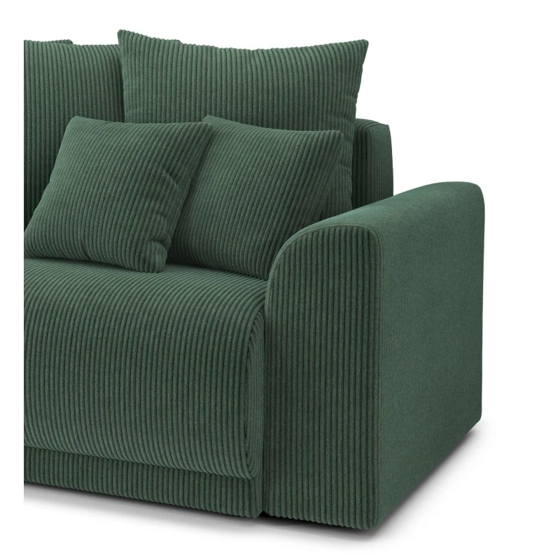 Canapé Droit NOVA Convertible Velours Cotêlé Vert 3 Places 9 Canapé Droit NOVA Convertible Velours Cotêlé Vert 3 Places – Image 7