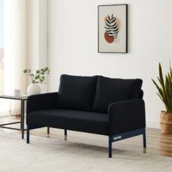 Canapé Droit PANTONE Fixe Tissu Bleu Nuit 2 Places -Mobilia Soldes canape droit pantone fixe tissu bleu 2 places 6