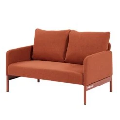 Canapé Droit PANTONE Fixe Tissu Terracotta 2 Places -Mobilia Soldes canape droit pantone fixe tissu rouge 2 places 2