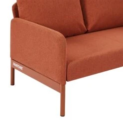 Canapé Droit PANTONE Fixe Tissu Terracotta 2 Places -Mobilia Soldes canape droit pantone fixe tissu rouge 2 places 4