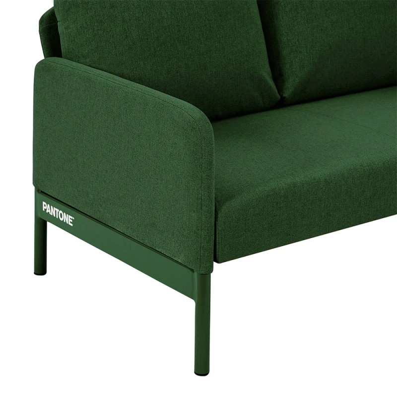 Canapé Droit PANTONE Fixe Tissu Vert Olive 2 Places 7 Canapé Droit PANTONE Fixe Tissu Vert Olive 2 Places – Image 5