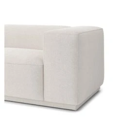 Canapé Droit SACHA Fixe Tissu Crème 4 Places -Mobilia Soldes canape droit sacha fixe tissu creme 4 places 4