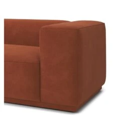 Canapé Droit SACHA Fixe Tissu Terracotta 4 Places 13 Canapé Droit SACHA Fixe Tissu Terracotta 4 Places -Mobilia Soldes canape droit sacha fixe tissu terracotta 4 places 4